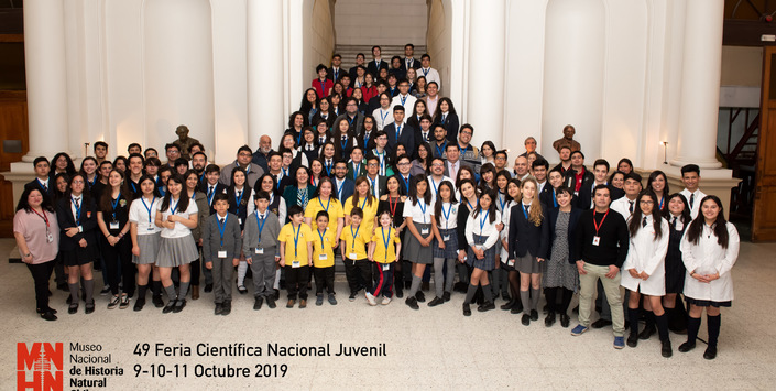 Todos los participantes en la Feria Científica Nacional Juvenil 2019.